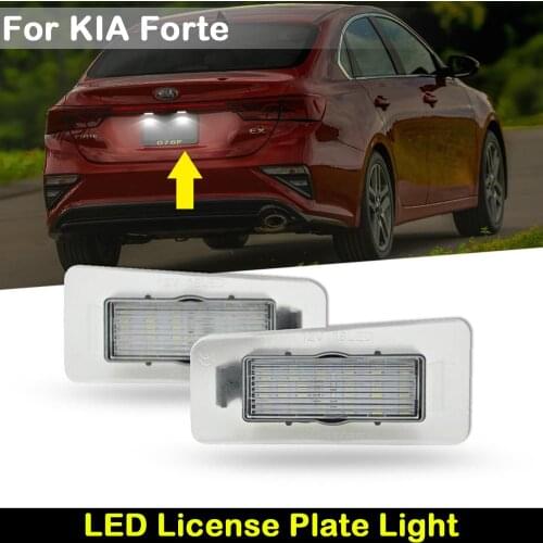 For Kia Forte Sedan Hatchback 2011-2018 Car Rear white LED license plate light number plate lamp
