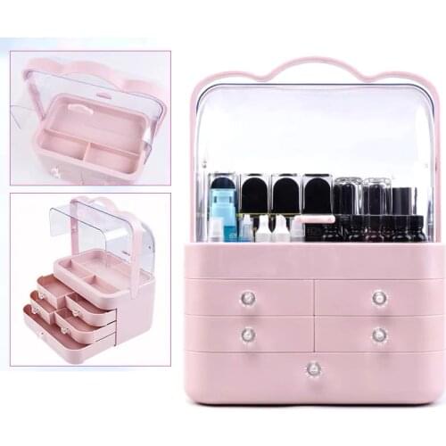 Women easy to carry Cosmetic case,Nails Makeup Toolbox,Multiple drawers Beauty Box Luggage Suitcase Girl Tattoo nail kit handbag
