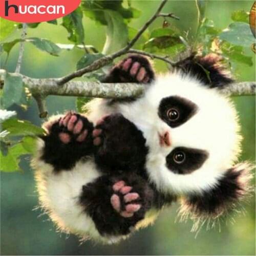 HUACAN 5D Diamond Embroidery Painting Panda Full Square Round Drill Diamond Mosaic Animal Picture Of Rhinestone Decor For Home