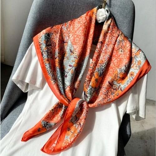 KOI LEAPING New fashion scarf for ladies Flower printing scarf shawl decorative headscarf Variety professional shawl hot sale