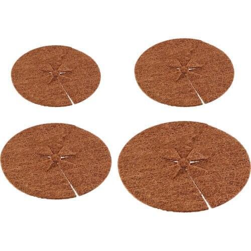 Coconut Fibers Mulch Ring Tree Disc Plant Cover Planter Disc Tree Protector Mat For Indoors Outdoors Plants Pot Pad