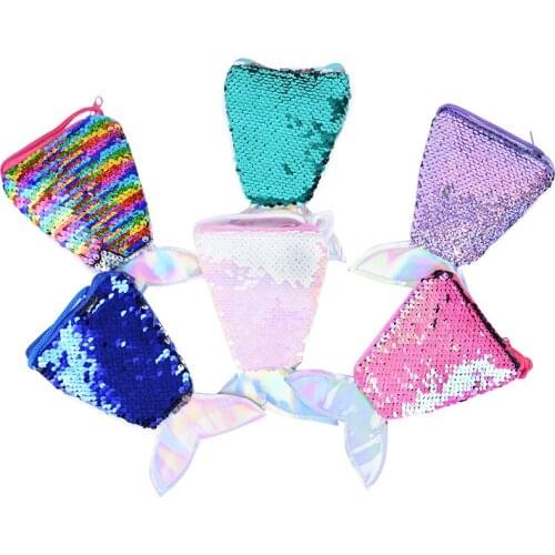 Cute Bag Mermaid Tail Sequins Coin Purse Girls Wallet Bags Money Holder Pouch Kids Gifts Women Wallet