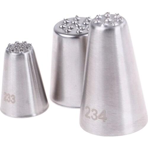 Grass Cream Icing Nozzles Stainless Steel Piping Pastry Decoration Cupcake Head Nozzle Converter Rose Petal DIY Baking Tool