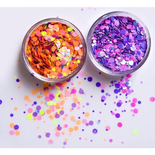 1 Box Nail Glitter 1mm 2mm Mixed Round Glitters Luminous Nail Art Glitter DIY Nail Decoration