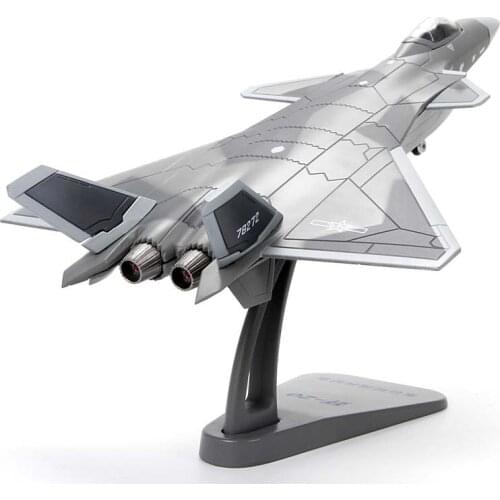 New 1/100 Scale Fighter Model Toys China J-20 Flanker Combat Aircraft Kids Diecast Metal Plane Model Toy Free Shipping