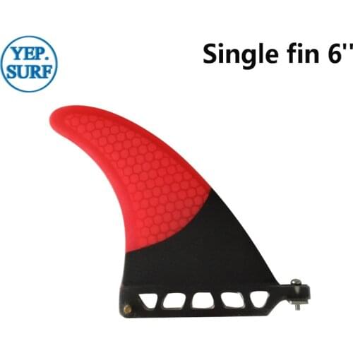 Single Fin 6" Longboard Surf Fin Red color Fin Surfboard Fin Green/Blue/Red/White