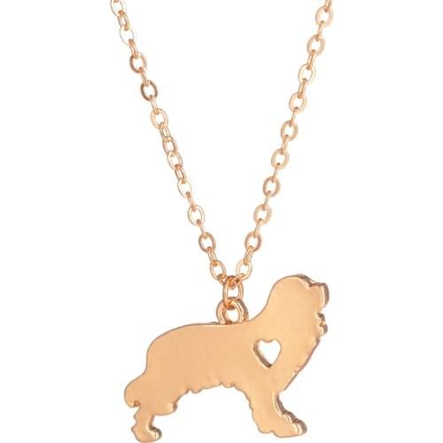 Fashion Cute Cavalier King Charles Spaniel heart Pendant Choker Necklace for women Trendy charm christmas gift Jewelry