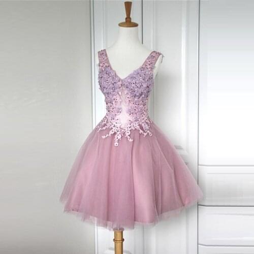 Homecoming Dresses 2020 A-line Sleeveless Tulle Elegant Formal Short Party Gowns Ever Pretty New Vestidos