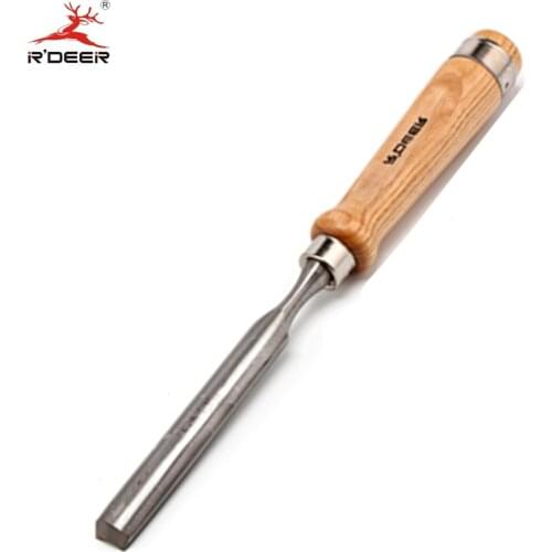 RDEER Semicircle Woodwork Chisel CR-V 18mm Wood Carving Straight Handle Chisel Carvers Graving Knife Hand Tools