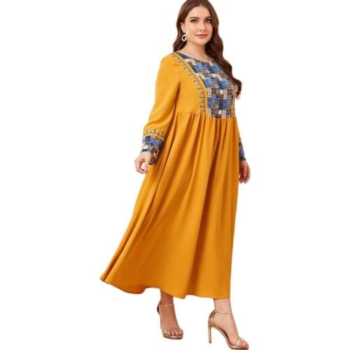 Luxurious Abaya Robe Islam Women Kaftan Eid Clothing Islamic Ladies Hijab Chiffon Tesettur Giyim African Plus Size