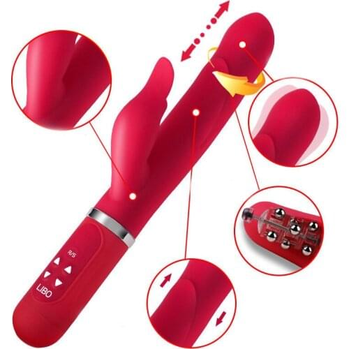 Sex Toys Flexible AV Wand Dildo Vibrators Clitoris Stimulation Turn Beads Roating G spot Massage Vibrator For Woman Masturbation