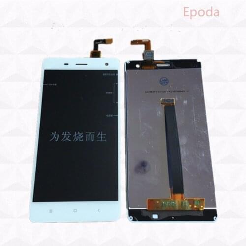 Touch Screen Glass And LCD Display Digitizer Assembly For Xiaomi Mi4 M4 Smart Phone White/Black Color With Frame