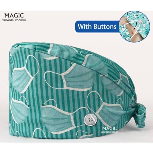 Hospital Surgical Cap Doctor Dentist Pharmacy Lab Scrubs Cap Clinic Clinical Hats Surgical Hat Women Nurse Hat Beauty Salon Pet