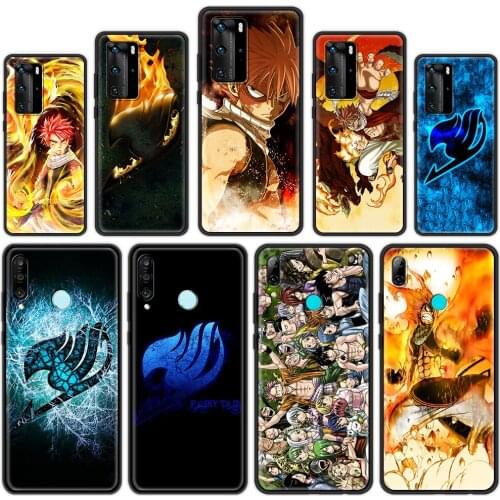 Silicone Case For Huawei P20 P30 P40 Pro Lite E P Smart Z 2021 2020 2019 P10 Cover Coque Fundas Anime Fairy Tail