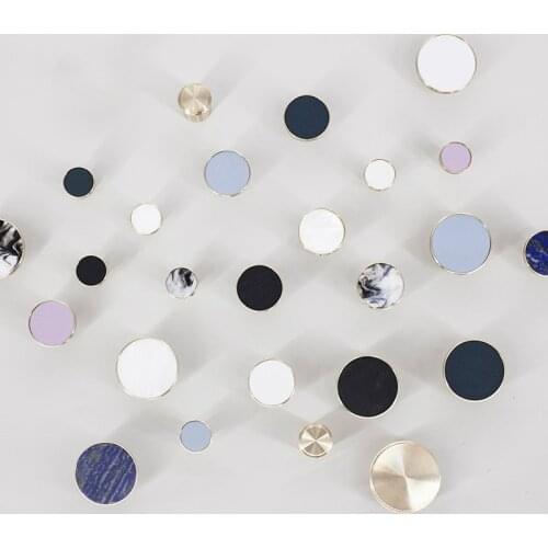 Nordic Hook Simple Wall Hanging Marble Natural Shell Sheepskin Coat Hook Porch Gold Pure Brass Hook