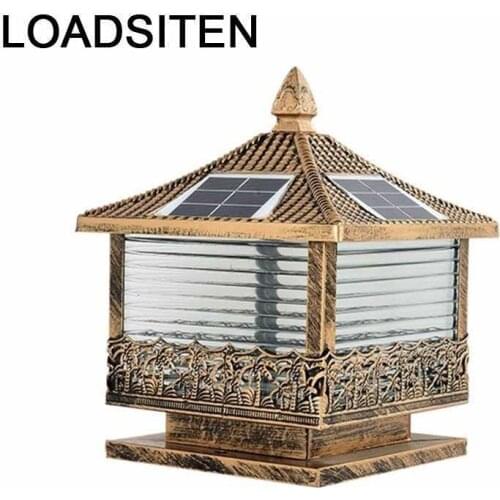 Bollard Gate Lamp Led Terraza Y Jardin Decoracion Luminaire Exterieur Lighting Outdoor Spotlight Solar Garden Landscape Light