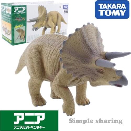 Takara Tomy ANIA Animal Advanture AL-02 Triceratops Resin Kids Educational Mini Action Figure Toy Bauble