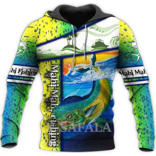 Fishing Love Mahi Mahi Fish 3D Full Print Size Hoodie Man Women Harajuku Outwear Zipper Pullover Sweatshirt Unisex-7