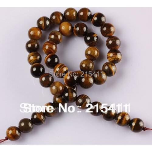 TUMBEELLUWA 1 Strand 4/6mm Tigers Eye Stone Round Loose Beads Jewelry Findings Crafts For Valentines Day Gift