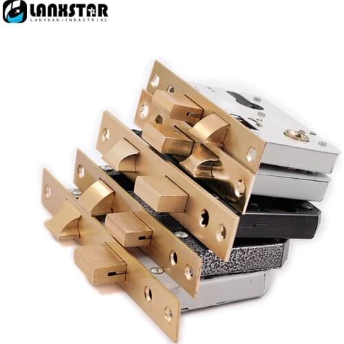 High Quality Brass Lock Body New Big 50 Small 50mm Standard 58 Lockbody Mortise Door Handle Lock Copper Tongues Lockbody