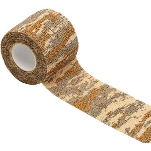 1 pc Outdoor camouflage non-woven self-adhesive elastic bandage 15CM X 4.5M camouflage waterproof multi-functional bandage