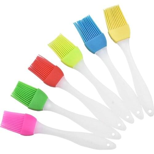 1pc Silicone Spatula Barbeque Brush Cooking BBQ Heat Resistant Oil Brushes Kitchen Bar Cake Baking Tools Utensil Supplies