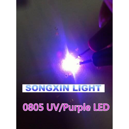 1000pcs/LOT SMD SMT UV/Purple 0805 Super bright LED lamp light 2.0*1.2*0.8mm 390-410nm smd 0805 led 0805 uv 0805 purple