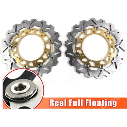 2PCS CNC Floating Disk Brake Disc Rotor For Yamaha TDM 900 2002 - 2014 TDM900 2003 2004 2005 2006 2007 2008 2009 2010 2011 2012
