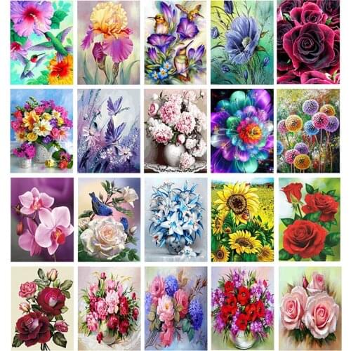 25 pattern full Mosaic Pattern 5D DIY Diamond art Embroidery home decoration Flower diamond painting cross stitch New Year gift