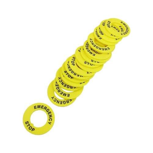 40mmx22mm Yellow Emergency Stop Warning Ring Replacement