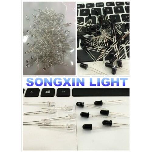 40pcs/lot each 20pcs 5mm Infrared IR LED + 20pcs 5mm LED Infrared Receiver IR Led Diodes IR+PD 940NM 5MM diodes IR lamp
