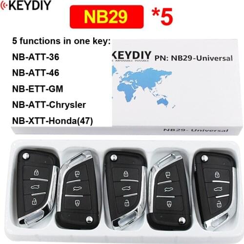 5Pcs/Lot NB29 Multi-functional 3 Button Universal KD Remote Control for KD900 KD900+ URG200 KD-X2 All Functions Chips in One Key