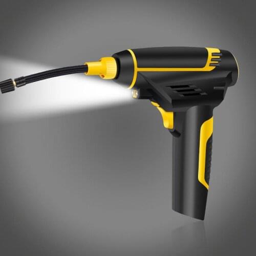 Car Portable Air Compressor Pump Rechargeable Inflator Hand Held Tire Inflation Mattresses LCD Digital USB Charging with Light