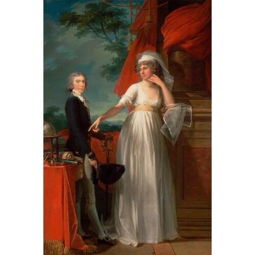 Free shipping classical court figure canvas prints noble white girl oil painting printed on canvas wall art decoration picture