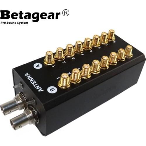 Betagear 8 Channel Antenna Distributor System For Wireless Microphone System Signal Amplifier 8-Channels Recording UHF System