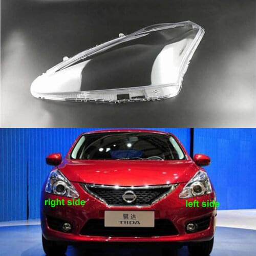 For Nissan Tiida 2011 2012 2013 2014 Headlight Shel Headlamp Cover Glass Transparent Lampshade Modified Shell Mask