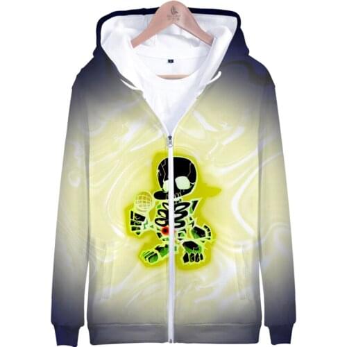 Kids Anime Clothes Friday Night Funkin 3D Zipper Hoodie Autumn/Winter Holiday Passionate Style Boy/girl Punk Zip Novelty Hooded
