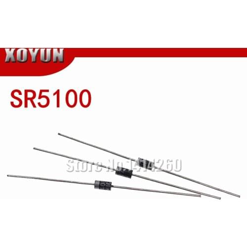 20PCS schottky diode SR5100 5A/ 100V DO -27 SB5100
