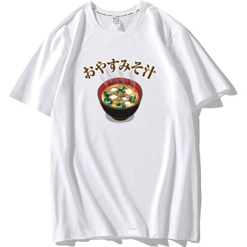 Casual Kawaii Harajuku Round neck Tops Tshirt Summer Oversized Female Tshirt Japanese Food Graphics Print Women T Shirt Korean