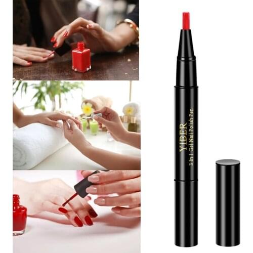 Nail Polish Nail Glue Oil Pen High Saturation One Step Gel Nail Polish Pen Good Adhesion No Shrinkage Nail Glue Oil Pen