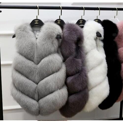 Hot Sale 2018 New Winter Thick Warm Fur Vests Coat Women Faux Fox Fur Vest Coats High Quality Waistcoat Female Jacket Outerwear