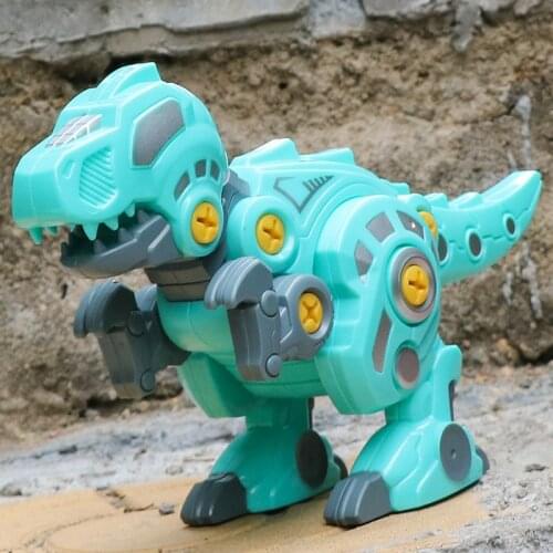 Dinosaur Assemble Building Toy Boy Action Play Figure Animal Transform Model Jurassic Park Dragon Velociraptor Tyrannosaur Child