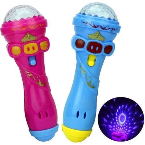 Toy Musical Instrument Hot Funny Lighting Wireless Microphone Model Gift Music Karaoke 2021 Cute Mini Toys Развивающие Игрушки