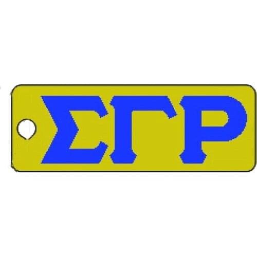 Double Nose Custom Design Metal Zinc Alloy Greek Association Rectangle Sigma Gamma Rho Charm SGR Symbol Pendant For Necklace DIY