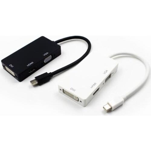 3 in 1 Mini DP DisplayPort to HDMI/DVI/VGA Display Port Cable Thunderbolt Port Adapter Converter For Apple MacBook Air Pro iMac