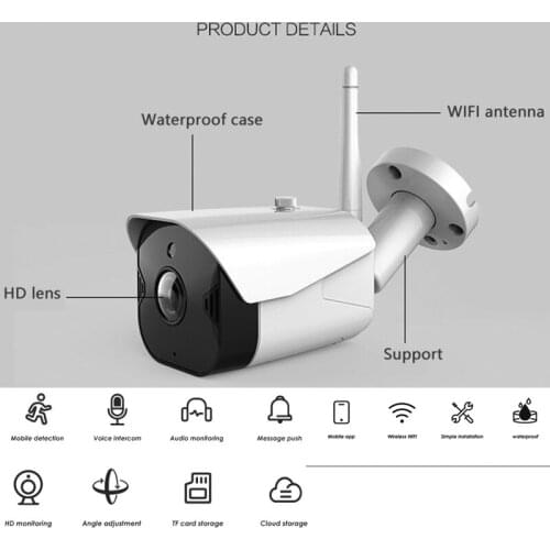 Tuya APP Security Surveillance Camera HD 1080P Waterproof Outdoor 2 MP HD Wireless WIFI Home Outdoor Night Vision Smart Camera