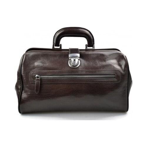 Leather doctor bag medical bag handbag ladies men leather bag vintage medical bag retro doctor bag luxury bag dark brown