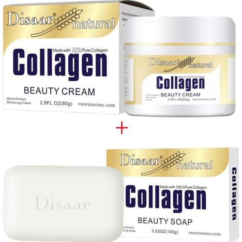 Disaar Collagen Power Lifting Cream Korean Facial Cream+ Collagen Beauty Handmade Soap Face Wash Facial Skin Care