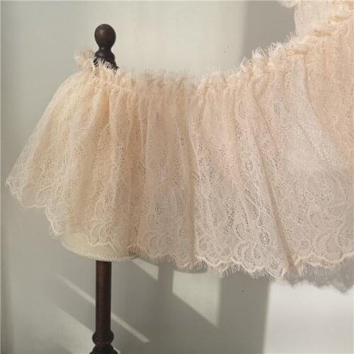 3M/bag Apricot Color Eyelashes Lace Accessories Clothing Curtain Decoration Accessories