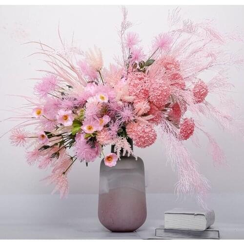 Artificial flowers simulation flower bouquets plastic green plant decorations living room home dining tabletop rose furnishings